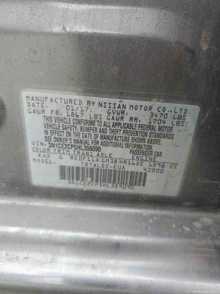 2017 Nissan Versa Note S VIN: 3N1CE2CP5HL359090 Lot: 84831815