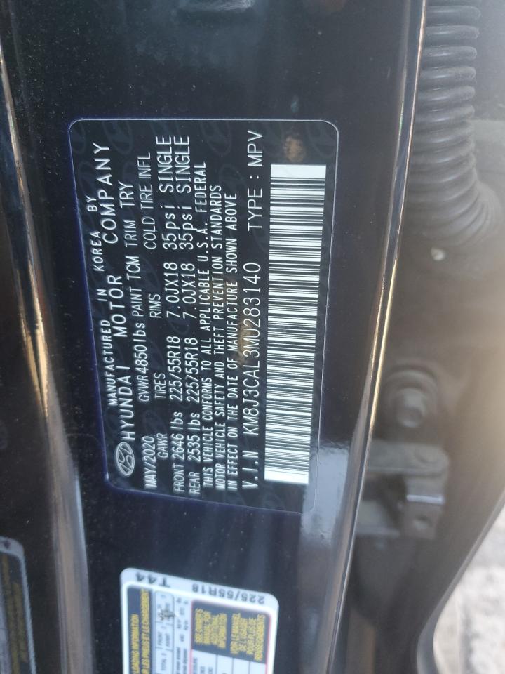 2021 Hyundai Tucson Limited VIN: KM8J3CAL3MU283140 Lot: 82445595