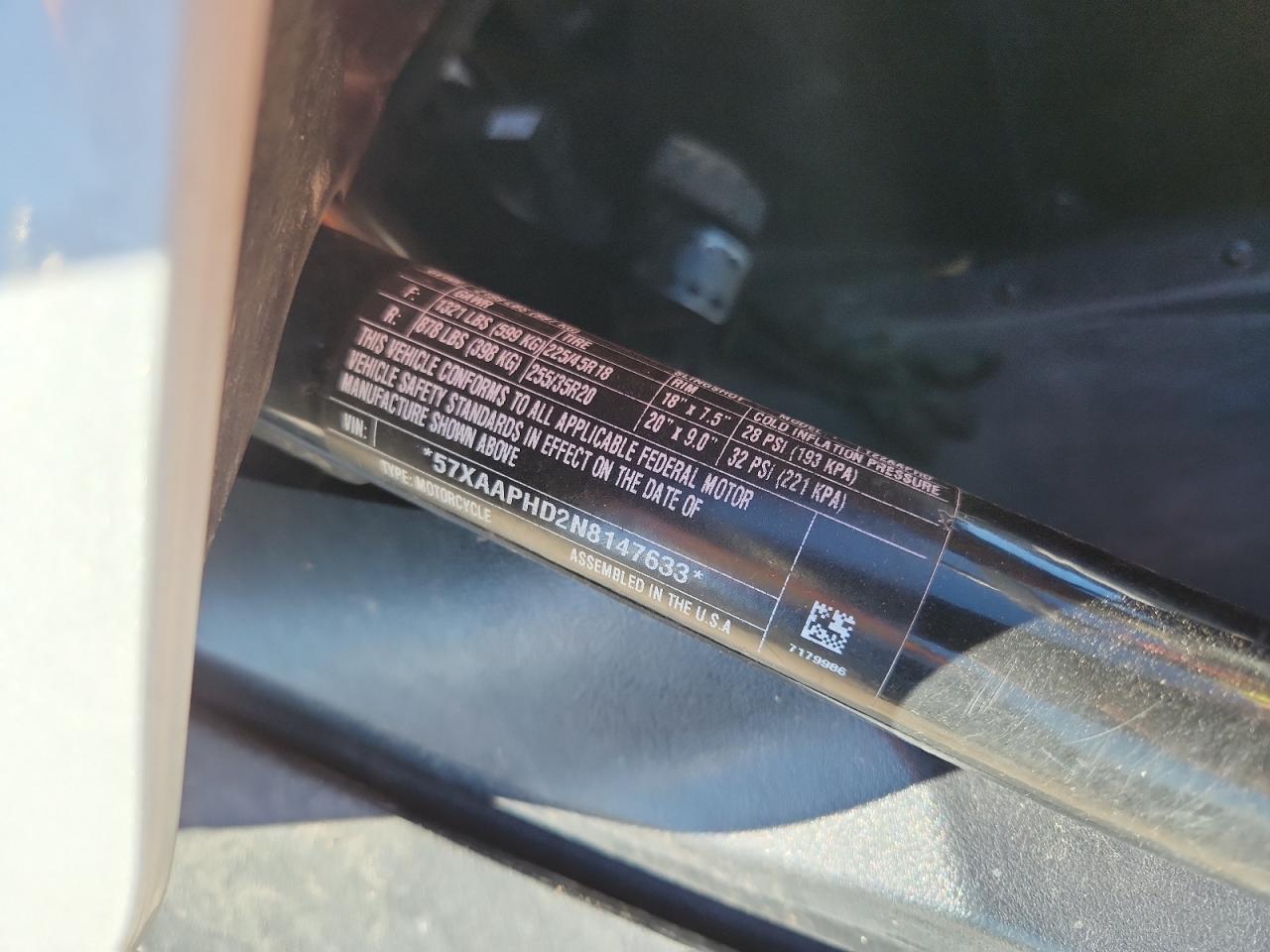 2022 Polaris Slingshot Sl VIN: 57XAAPHD2N8147633 Lot: 82007905