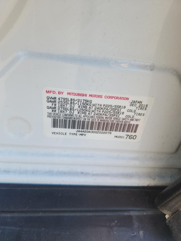 2016 Mitsubishi Outlander Se VIN: JA4AD3A30GZ022079 Lot: 82585905