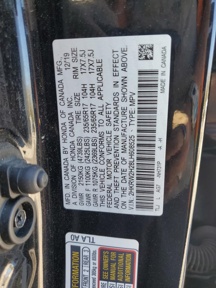 2020 Honda Cr-V Lx VIN: 2HKRW2H28LH608525 Lot: 81981405