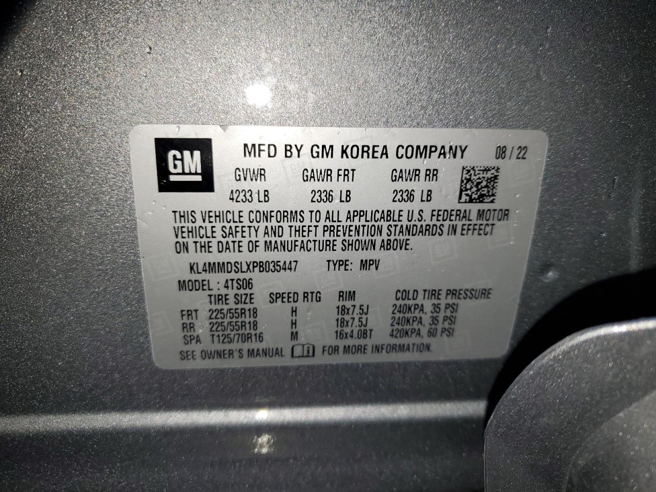 2023 Buick Encore Gx Select VIN: KL4MMDSLXPB035447 Lot: 90368425