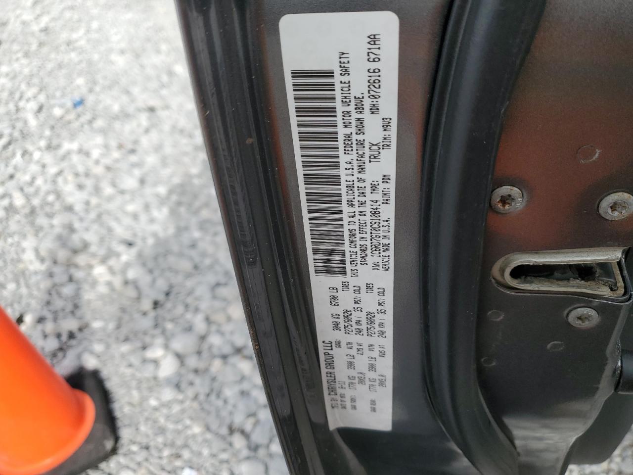 2012 Dodge Ram 1500 Slt VIN: 1C6RD7GT0CS108414 Lot: 90343645