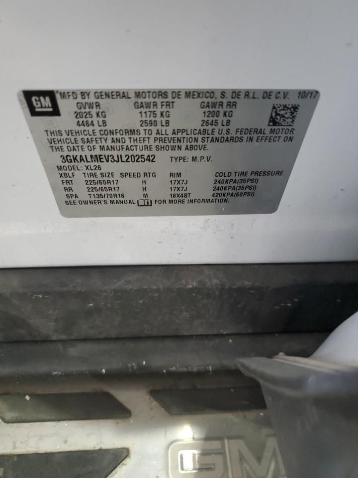 2018 GMC Terrain Sle VIN: 3GKALMEV3JL202542 Lot: 90581465