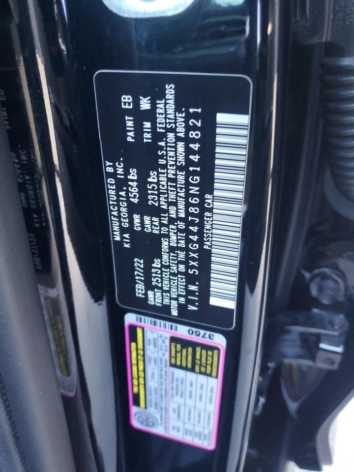 2022 Kia K5 Gt VIN: 5XXG44J86NG144821 Lot: 87455065