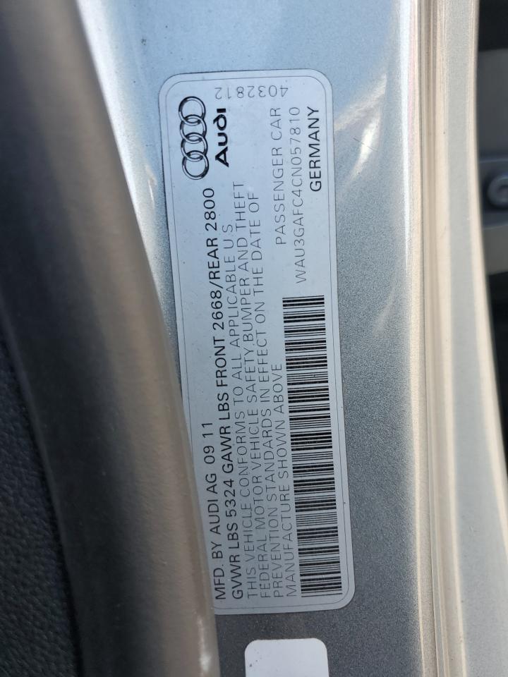 2012 Audi A7 Prestige VIN: WAU3GAFC4CN057810 Lot: 81910655