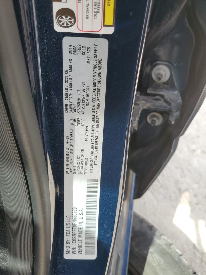 2023 Ram 1500 Big Horn/Lone Star VIN: 1C6SRFFT8PN660729 Lot: 84884895