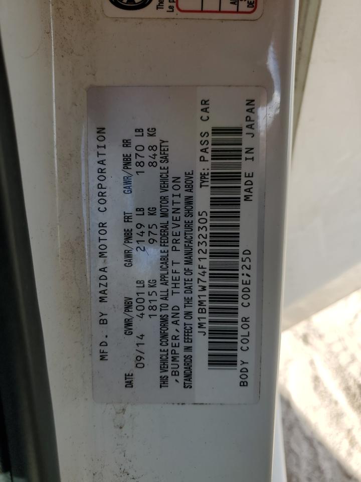 2015 Mazda 3 Grand Touring VIN: JM1BM1W74F1232305 Lot: 89492815