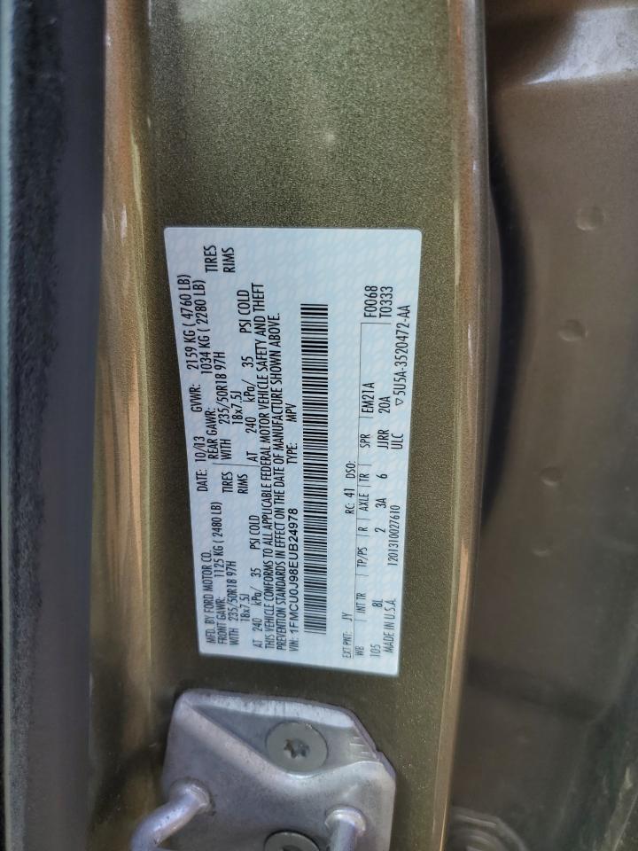 2014 Ford Escape Titanium VIN: 1FMCU0J98EUB24978 Lot: 84241725