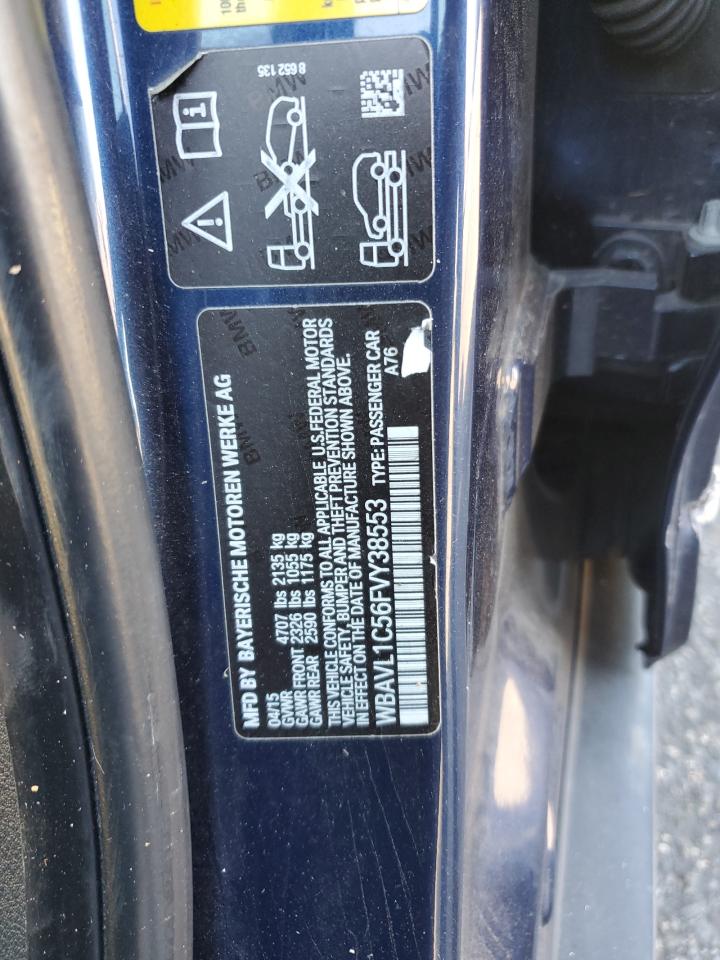 2015 BMW X1 xDrive28I VIN: WBAVL1C56FVY38553 Lot: 82595305