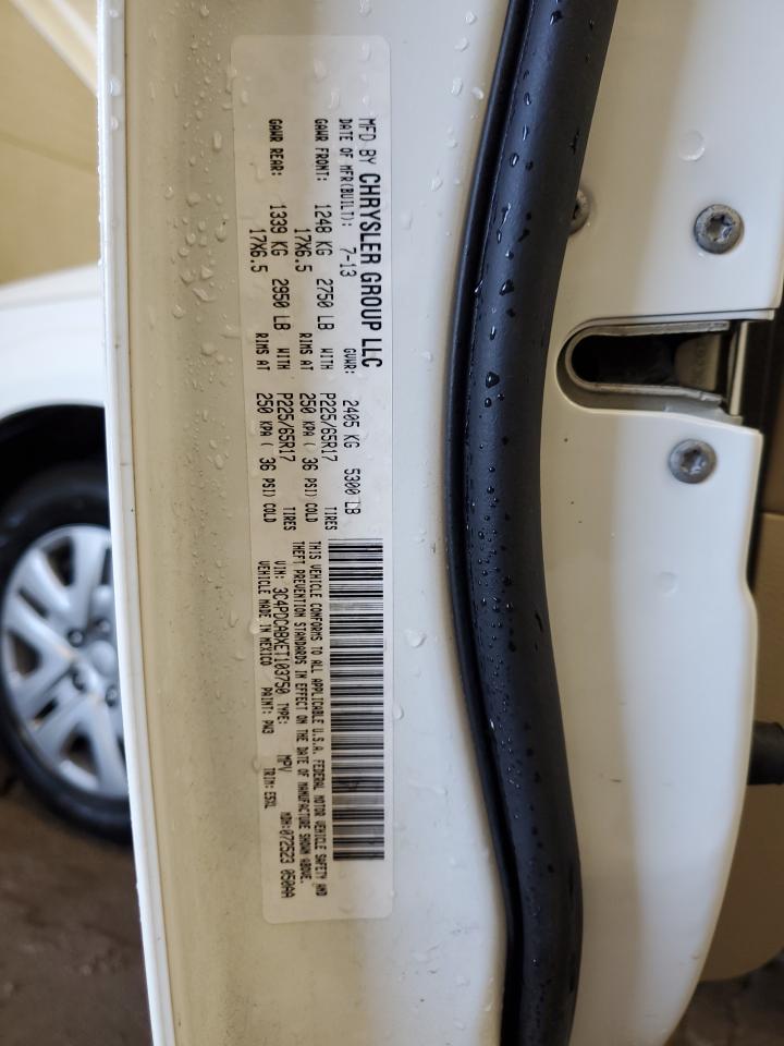 2014 Dodge Journey Se VIN: 3C4PDCABXET103750 Lot: 89838865