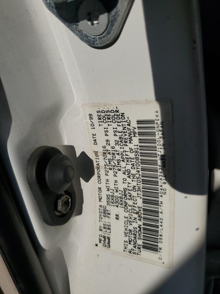 2000 Toyota Land Cruiser VIN: JT3HT05J4Y0085811 Lot: 84778935