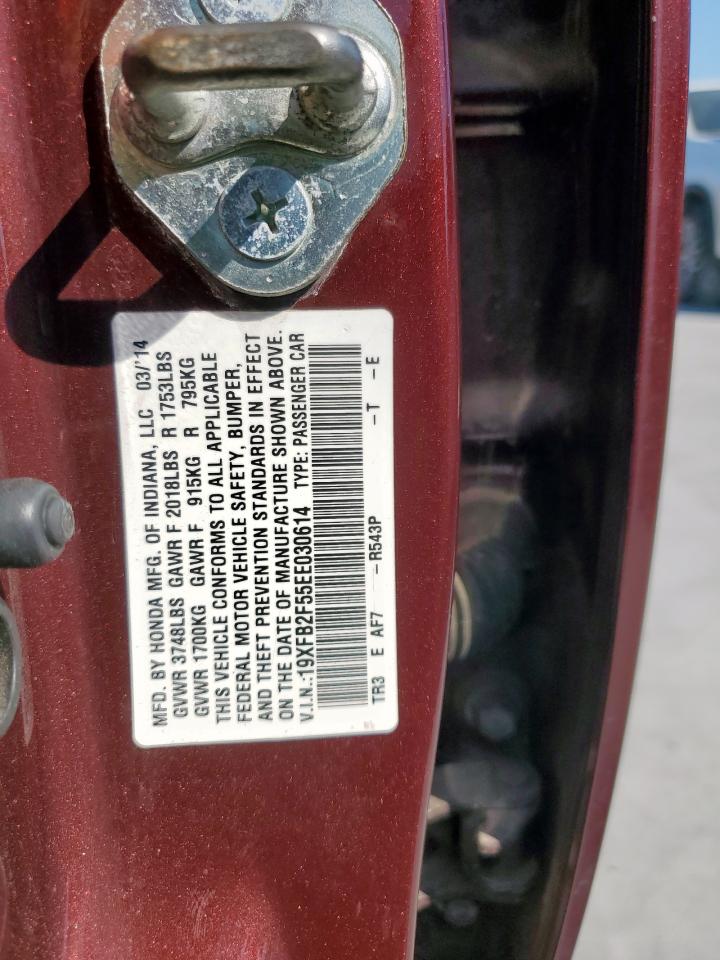 2014 Honda Civic Lx VIN: 19XFB2F55EE030614 Lot: 84996195