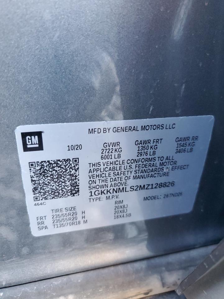 2021 GMC Acadia Slt VIN: 1GKKNMLS2MZ128826 Lot: 90688585