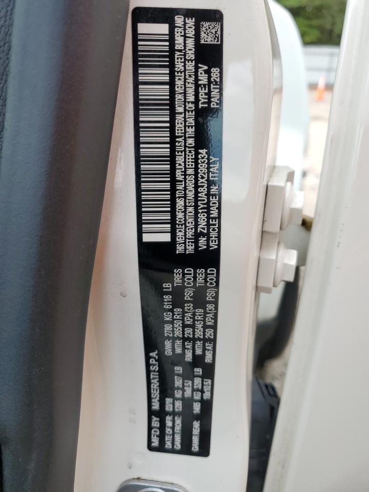 2018 Maserati Levante S VIN: ZN661YUA8JX299334 Lot: 81864575