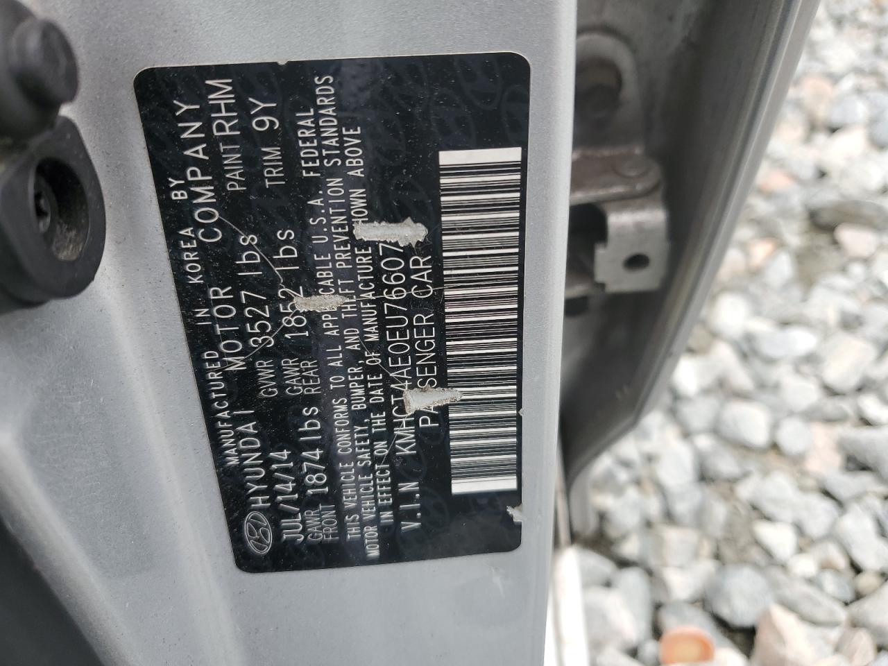 2014 Hyundai Accent Gls VIN: KMHCT4AE0EU766070 Lot: 82329165