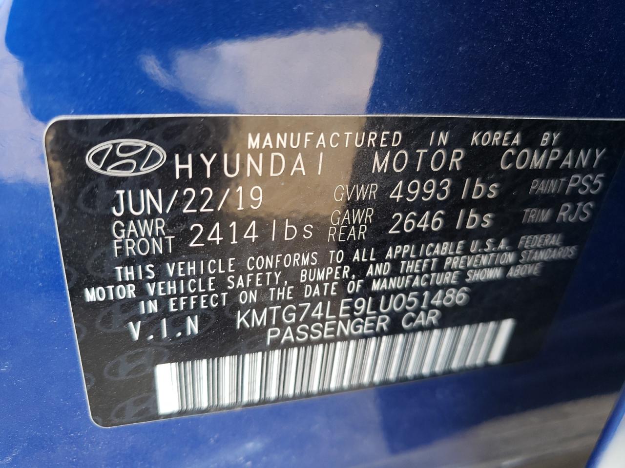 2020 Genesis G70 Elite VIN: KMTG74LE9LU051486 Lot: 82256145