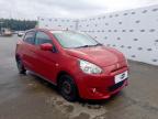 2014 MITSUBISHI MIRAGE 2 1.2 2 5DR for sale at Copart WHITBURN