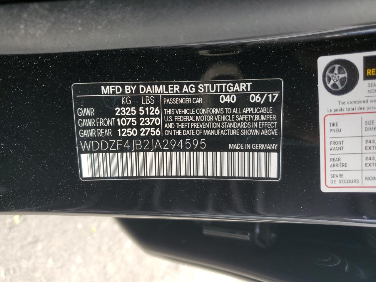 2018 Mercedes-Benz E 300 VIN: WDDZF4JB2JA294595 Lot: 85569755