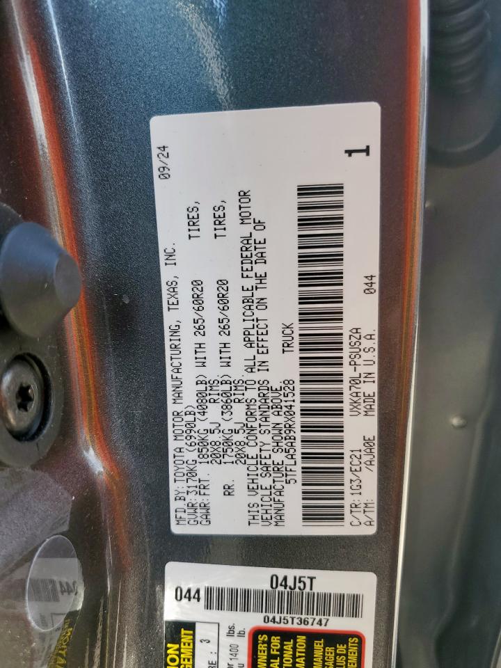 2024 Toyota Tundra Crewmax Sr VIN: 5TFLA5AB9RX041528 Lot: 82237945