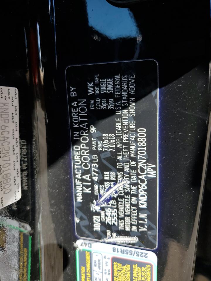 2022 Kia Sportage S VIN: KNDP6CAC2N7018800 Lot: 86052345