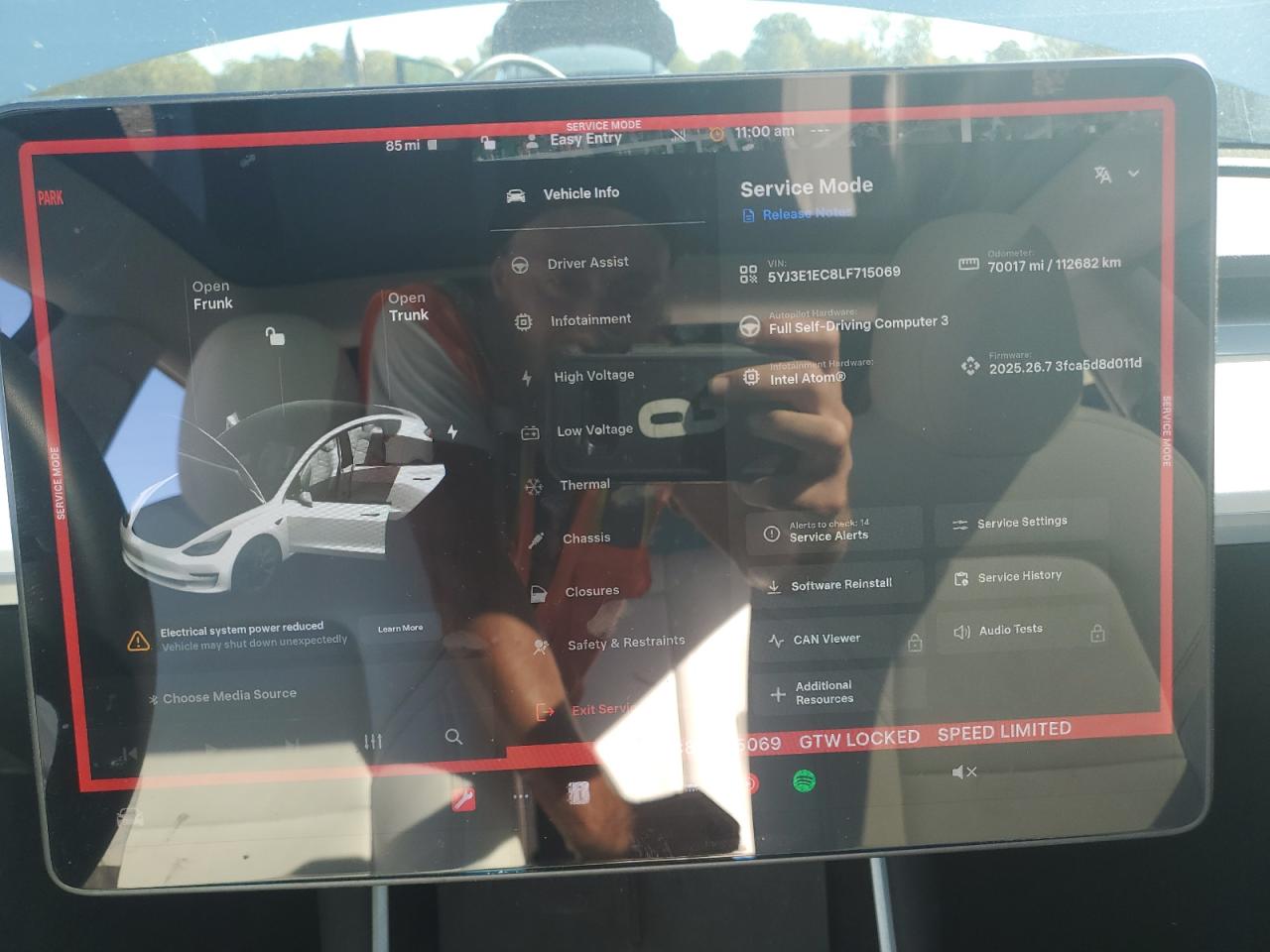 2020 Tesla Model 3 VIN: 5YJ3E1EC8LF715069 Lot: 85345565