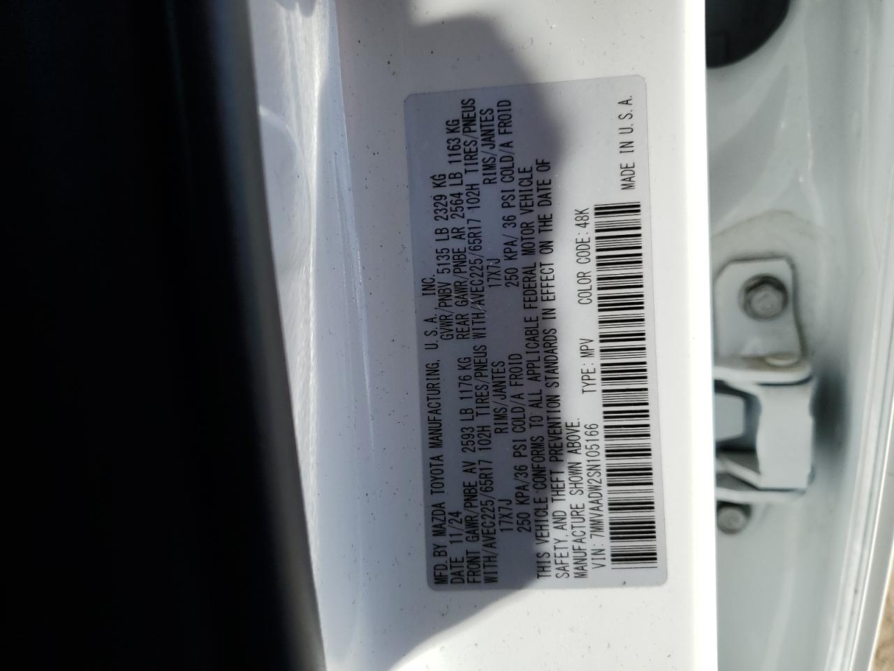 2025 Mazda Cx-50 Premium VIN: 7MMVAADW2SN105166 Lot: 89846125