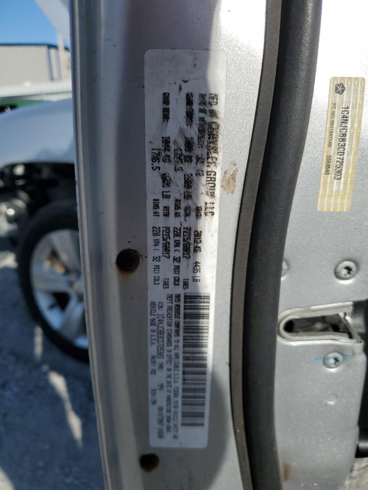 2012 Jeep Compass Sport VIN: 1C4NJCBB3CD725303 Lot: 85143885