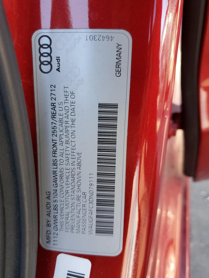 2013 Audi A6 Premium Plus VIN: WAUGFAFC3DN079111 Lot: 89797805