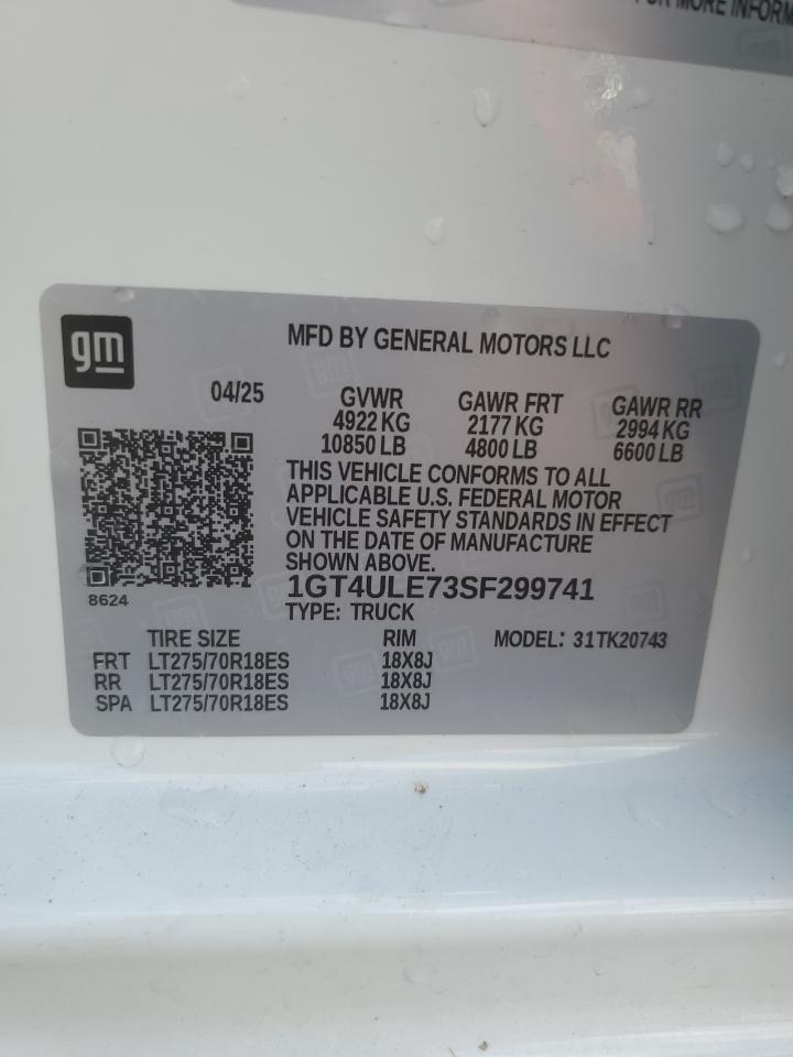2025 GMC Sierra K2500 Heavy Duty VIN: 1GT4ULE73SF299741 Lot: 84248455