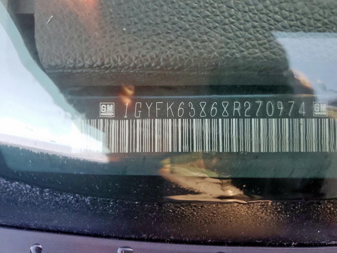 2008 Cadillac Escalade Luxury VIN: 1GYFK63868R270974 Lot: 89805415