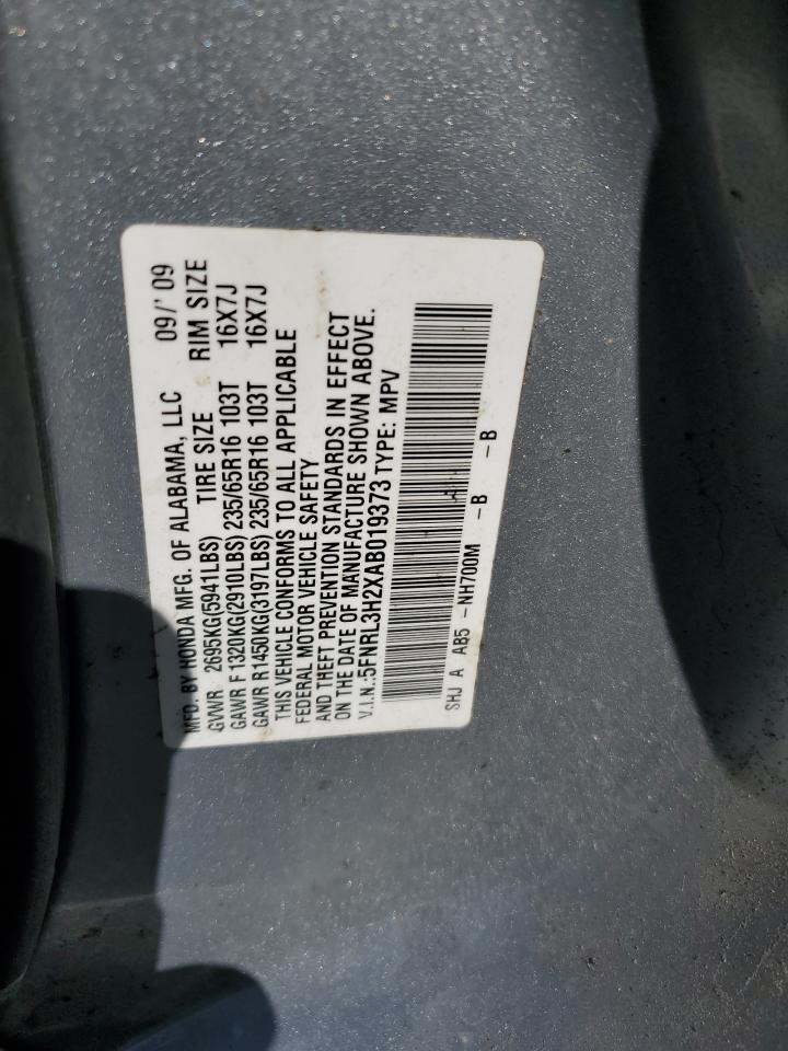 2010 Honda Odyssey Lx VIN: 5FNRL3H2XAB019373 Lot: 84366315