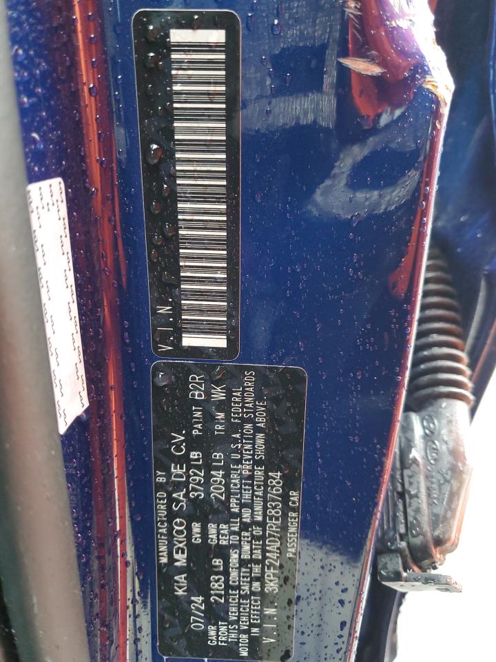 2024 Kia Forte Lx VIN: 3KPF24AD7RE837684 Lot: 89647805