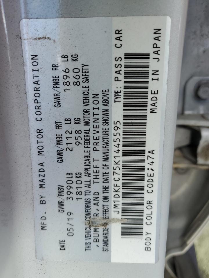 2019 Mazda Cx-3 Touring VIN: JM1DKFC75K1445595 Lot: 86838485