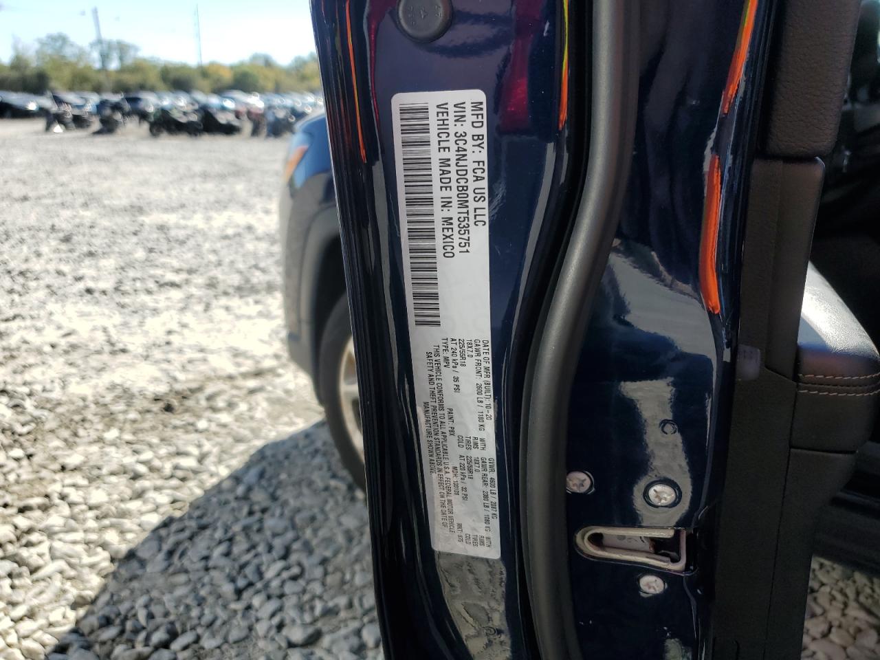 2021 Jeep Compass Limited VIN: 3C4NJDCB0MT535751 Lot: 85197395