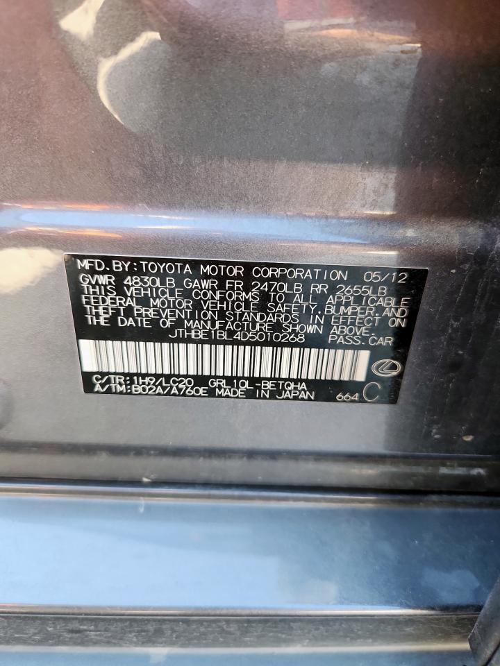 2013 Lexus Gs 350 VIN: JTHBE1BL4D5010268 Lot: 85652235