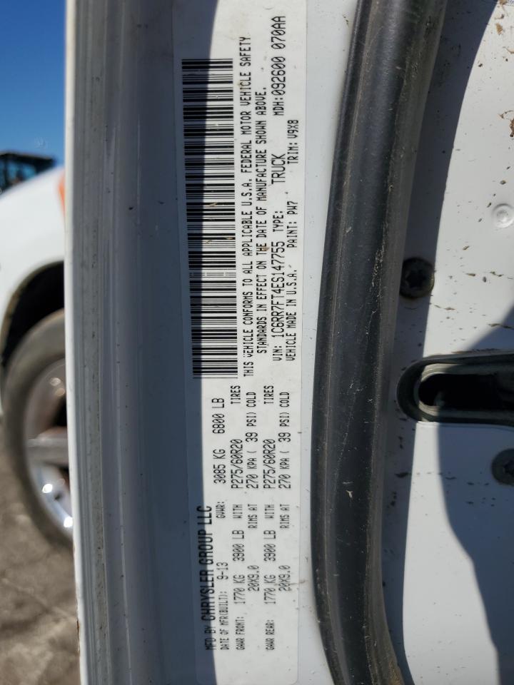 2014 Ram 1500 St VIN: 1C6RR7FT4ES147755 Lot: 86264115