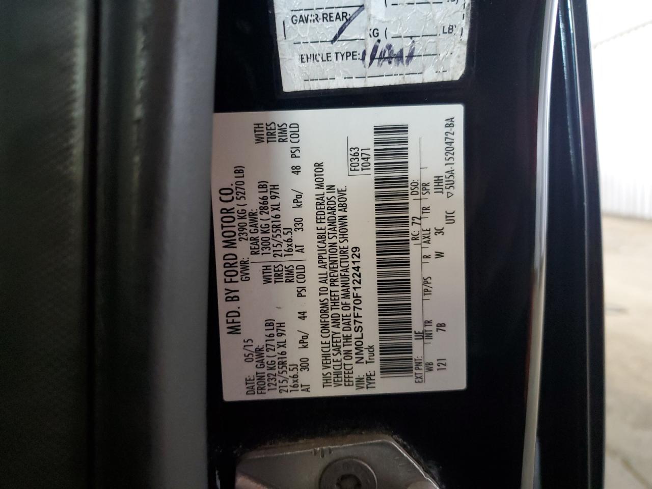 2015 Ford Transit Connect Xlt VIN: NM0LS7F70F1224129 Lot: 82007505