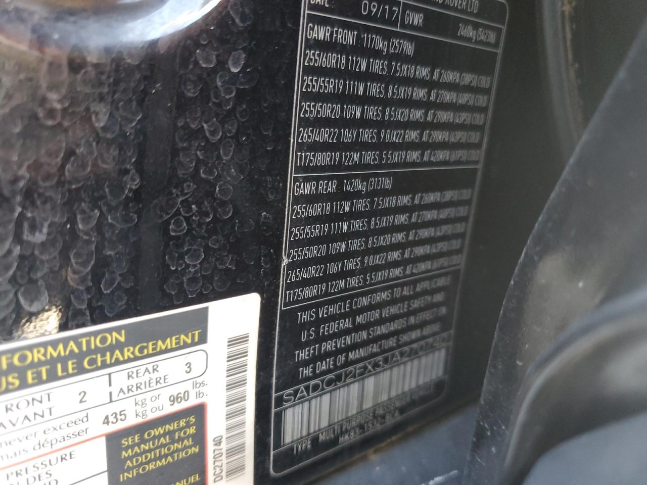 2018 Jaguar F-Pace Premium VIN: SADCJ2FX3JA270740 Lot: 81947915