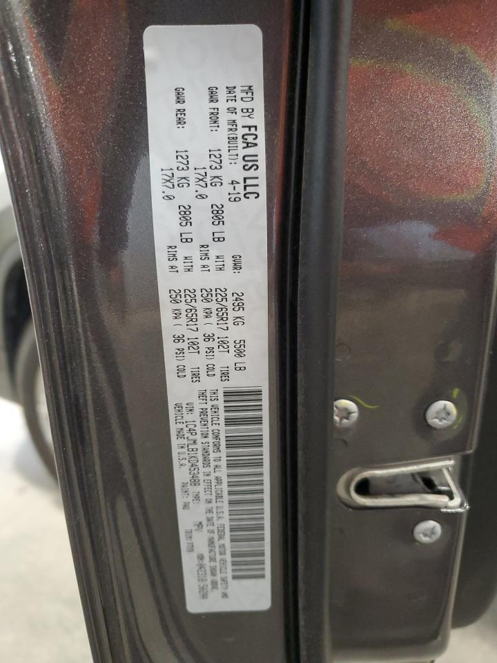 2019 Jeep Cherokee Latitude Plus VIN: 1C4PJMLB1KD453488 Lot: 84965545