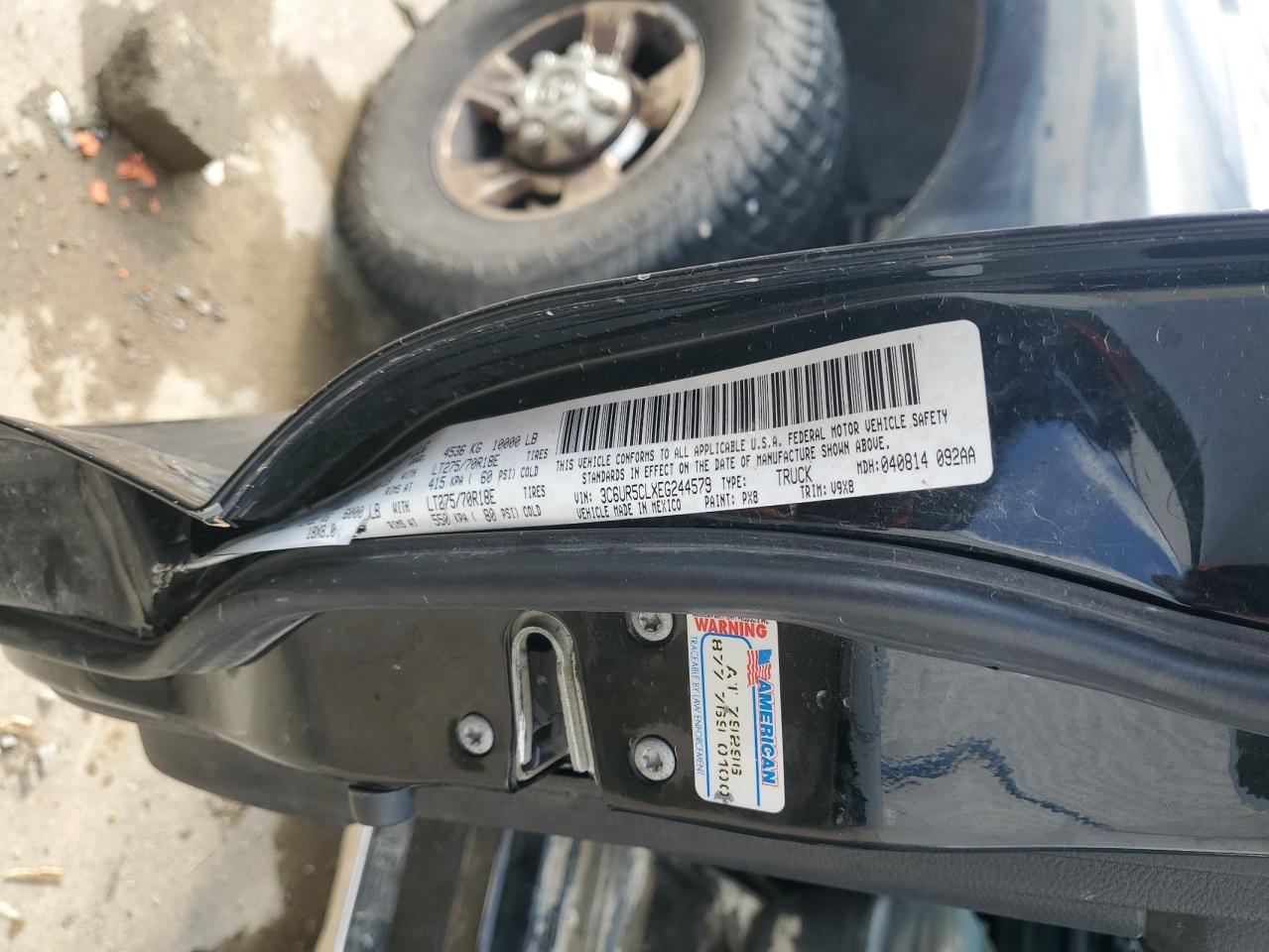 2014 Ram 2500 St VIN: 3C6UR5CLXEG244579 Lot: 90582285