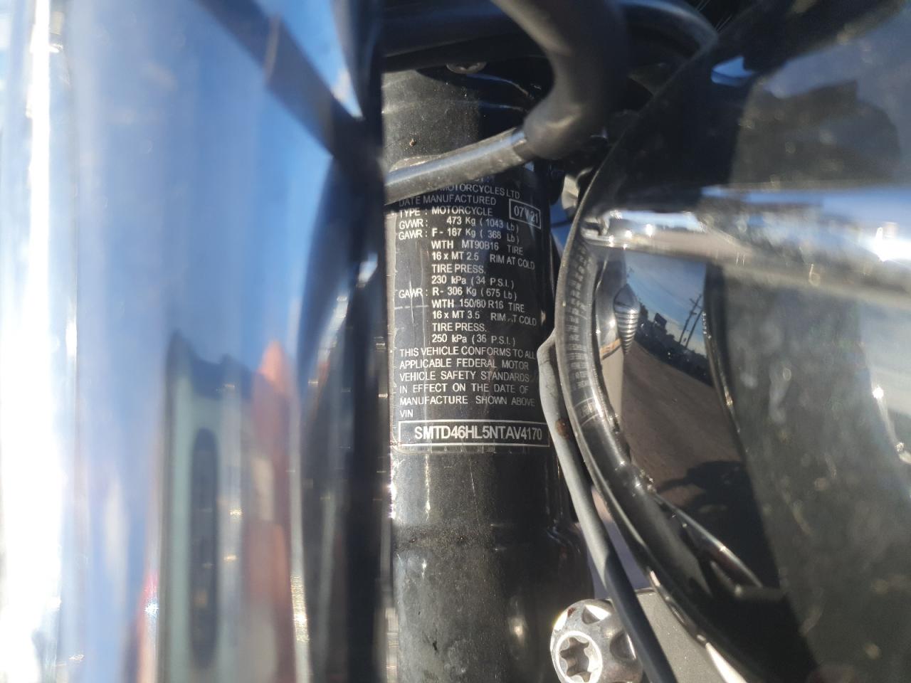 2022 Triumph Motorcycle Bonneville Speedmaster VIN: SMTD46HL5NTAV4170 Lot: 86625615