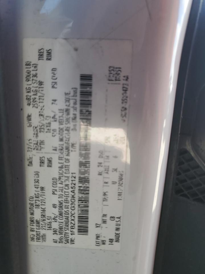 2016 Ford Transit T-350 VIN: 1FBZX2CG3GKA52121 Lot: 87099305