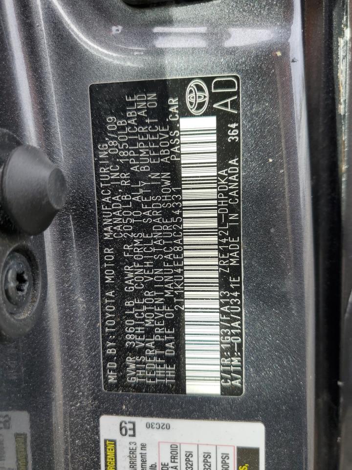 2010 Toyota Corolla Matrix VIN: 2T1KU4EE8AC254331 Lot: 86516995