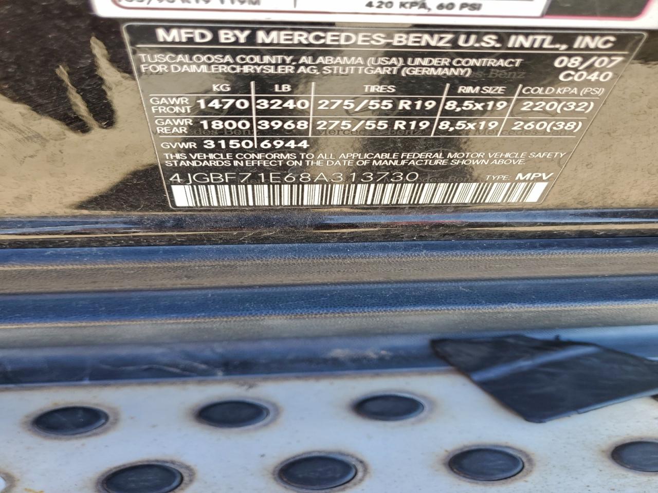 2008 Mercedes-Benz Gl 450 4Matic VIN: 4JGBF71E68A313730 Lot: 90520715