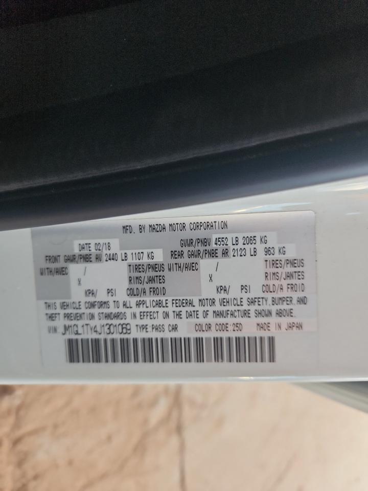 2018 Mazda 6 Grand Touring VIN: JM1GL1TY4J1301069 Lot: 87242875