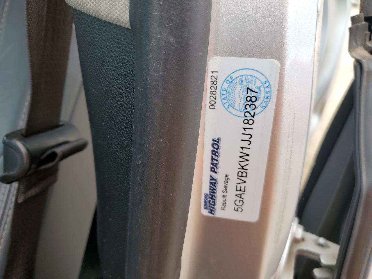 2018 Buick Enclave Premium VIN: 5GAEVBKW1JJ182387 Lot: 85142705