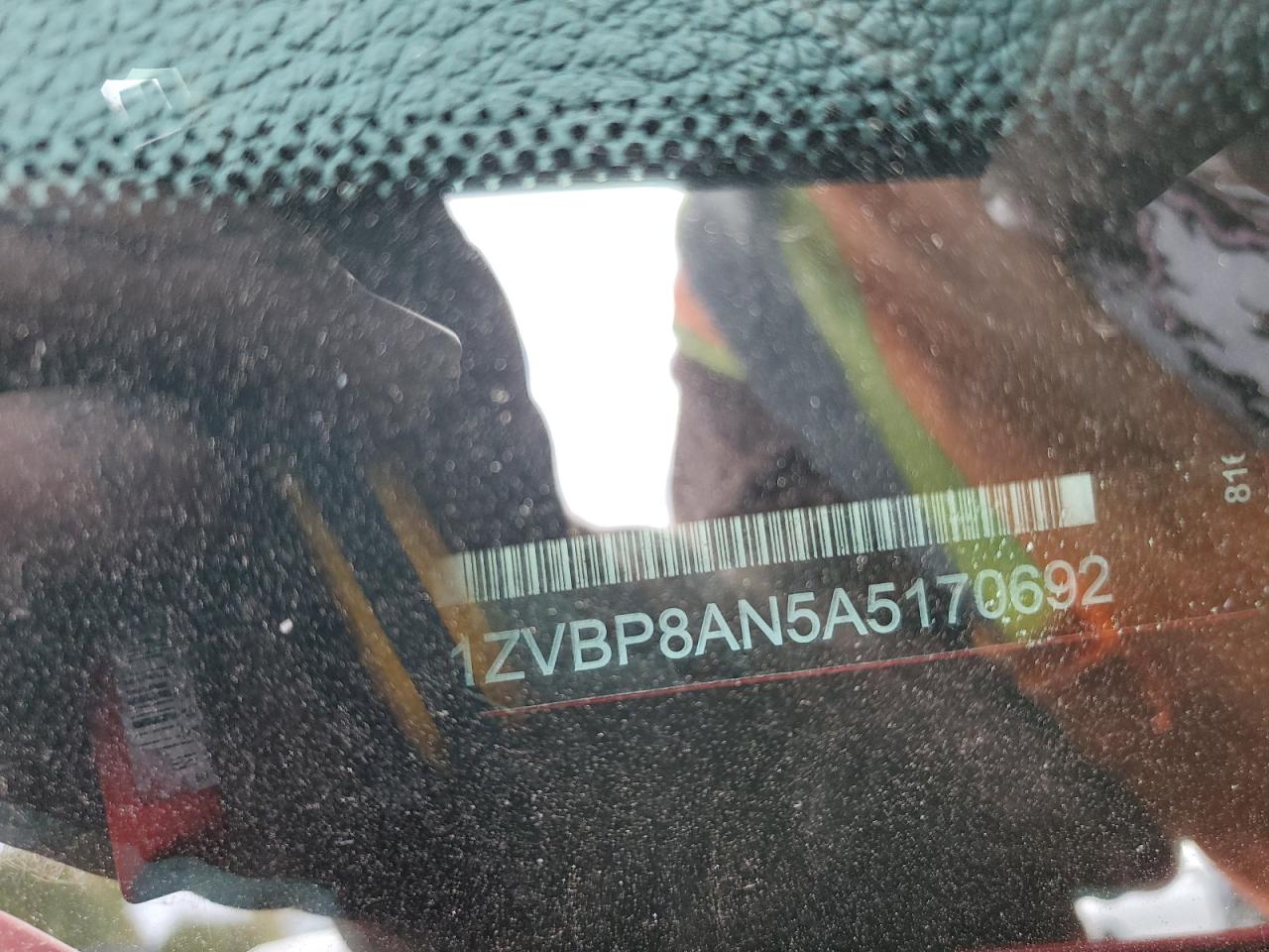 2010 Ford Mustang VIN: 1ZVBP8AN5A5170692 Lot: 89666805