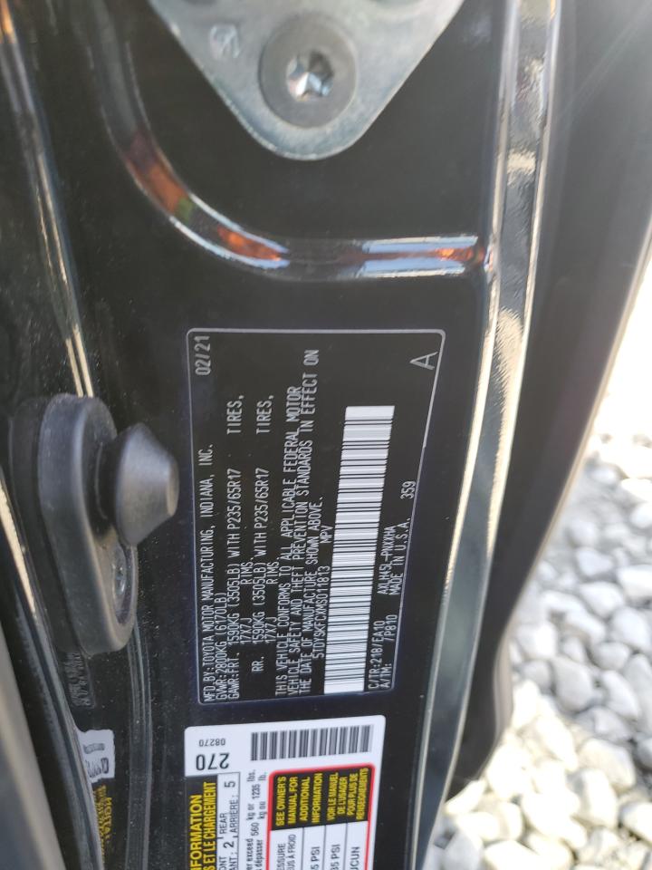 2021 Toyota Sienna Xle VIN: 5TDYSKFCXMS011813 Lot: 82116905