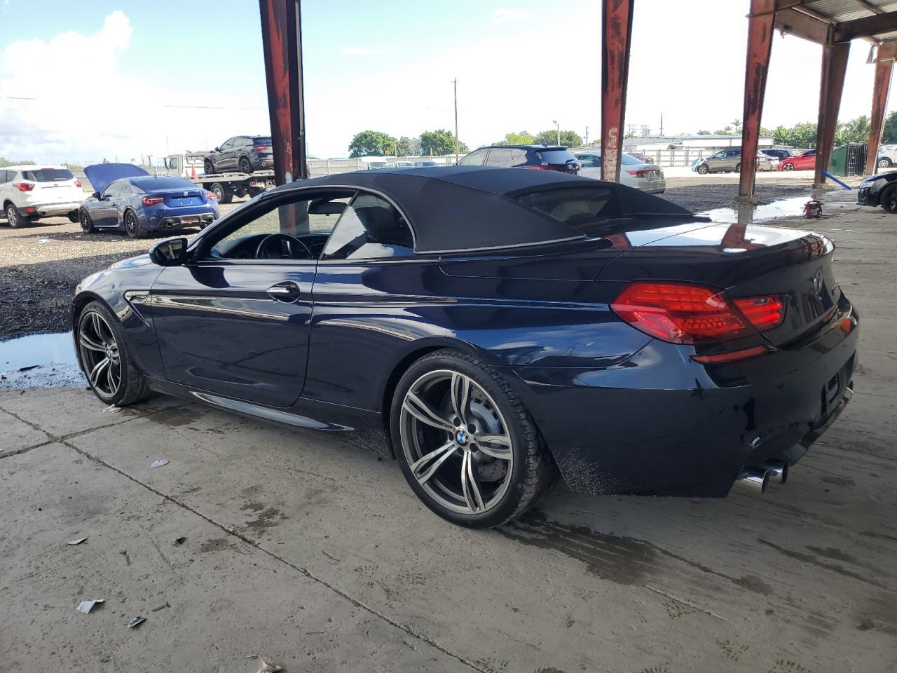 2015 BMW M6 blue cabrio gas WBSLZ9C59FD651474 photo #3